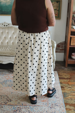 Morgan Polka Dot Midi Skirt