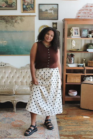 Morgan Polka Dot Midi Skirt