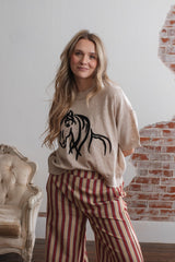 Dakota Horse Sweater Top
