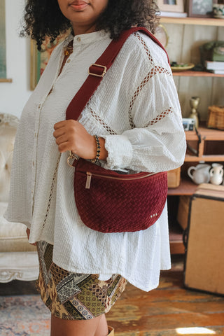 Westlyn Suede Woven Bum Bag