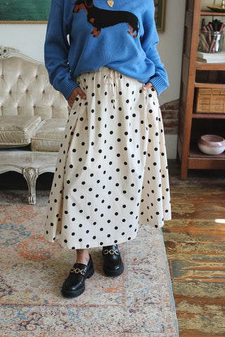 Morgan Polka Dot Midi Skirt