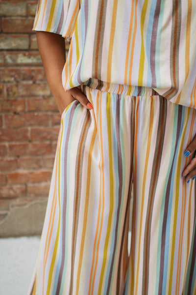Lila Striped Pants Set
