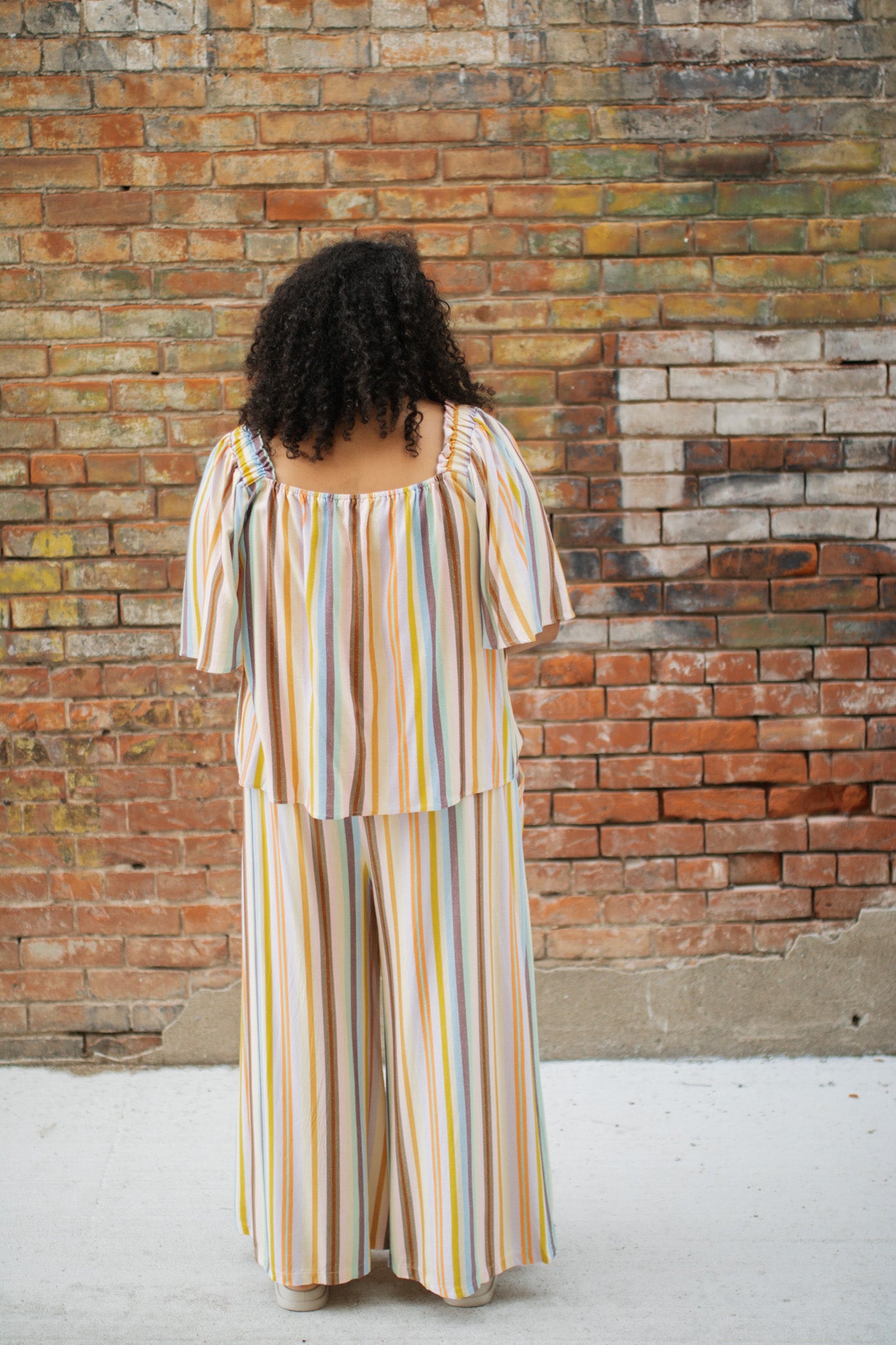 Lila Striped Pants Set