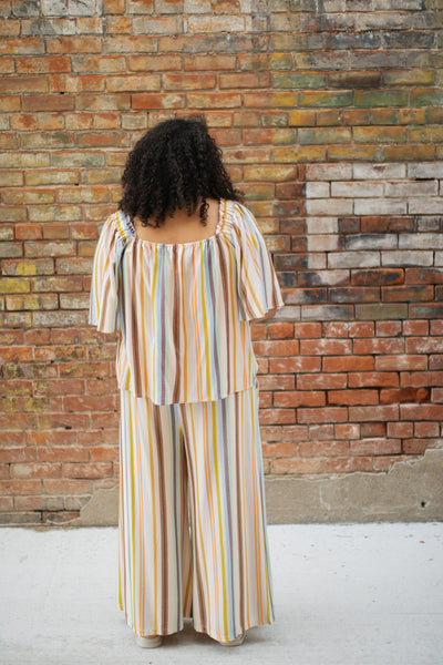 Lila Striped Pants Set