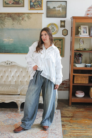 Lennon Wide Leg Railroad Denim