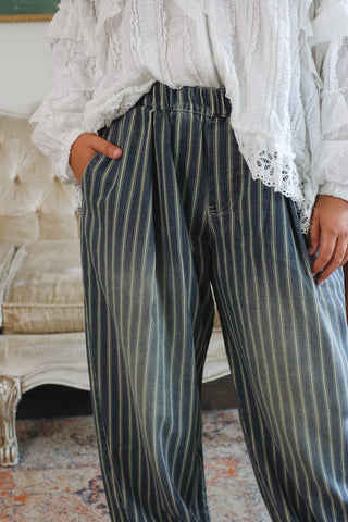 Lennon Wide Leg Railroad Denim
