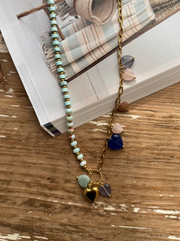 Georgie In My Dreams Beaded Heart Necklace