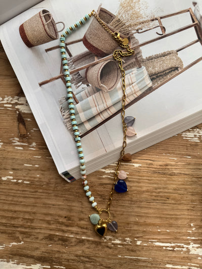 Georgie In My Dreams Beaded Heart Necklace