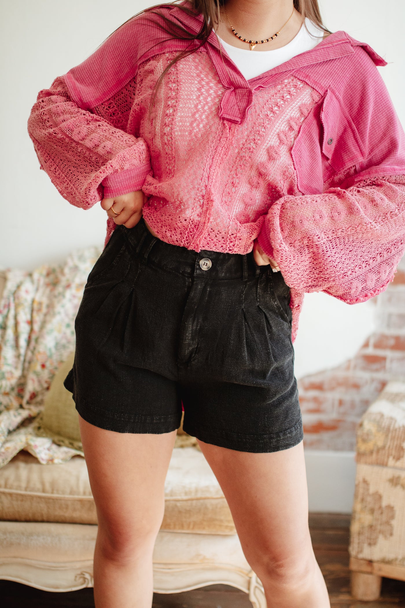 She's Classic Pleated Shorts