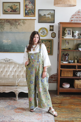 Tabby Floral Oversized Overalls