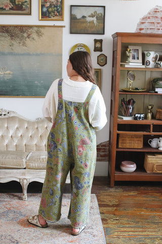 Tabby Floral Oversized Overalls