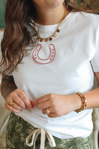 Remi Embroidered Horseshoe Tee