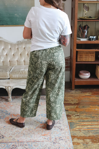 Halsey Floral Drawstring Denim