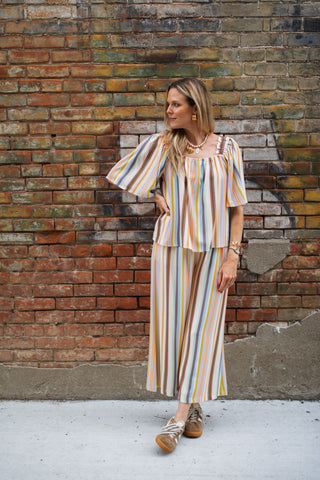 Lila Striped Pants Set