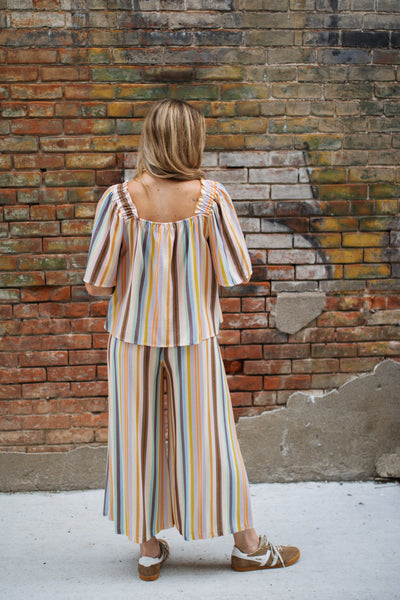 Lila Striped Pants Set