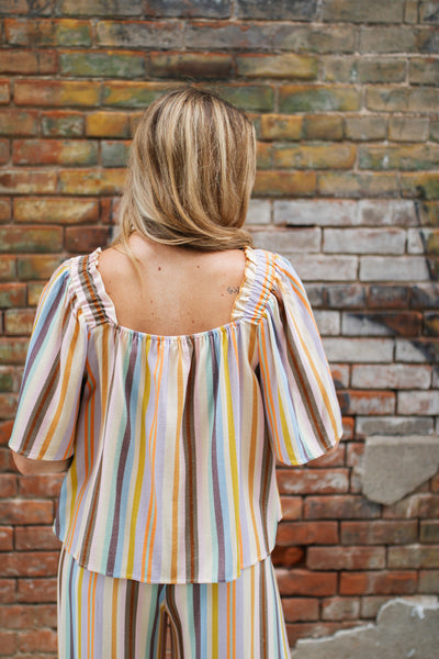 Lila Striped Pants Set
