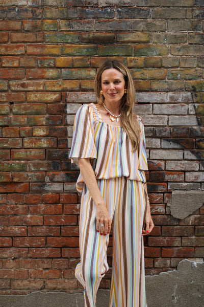 Lila Striped Pants Set