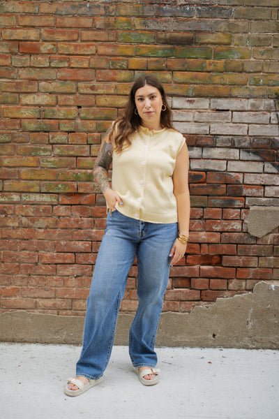Maddy Button Up Knit Sweater Top