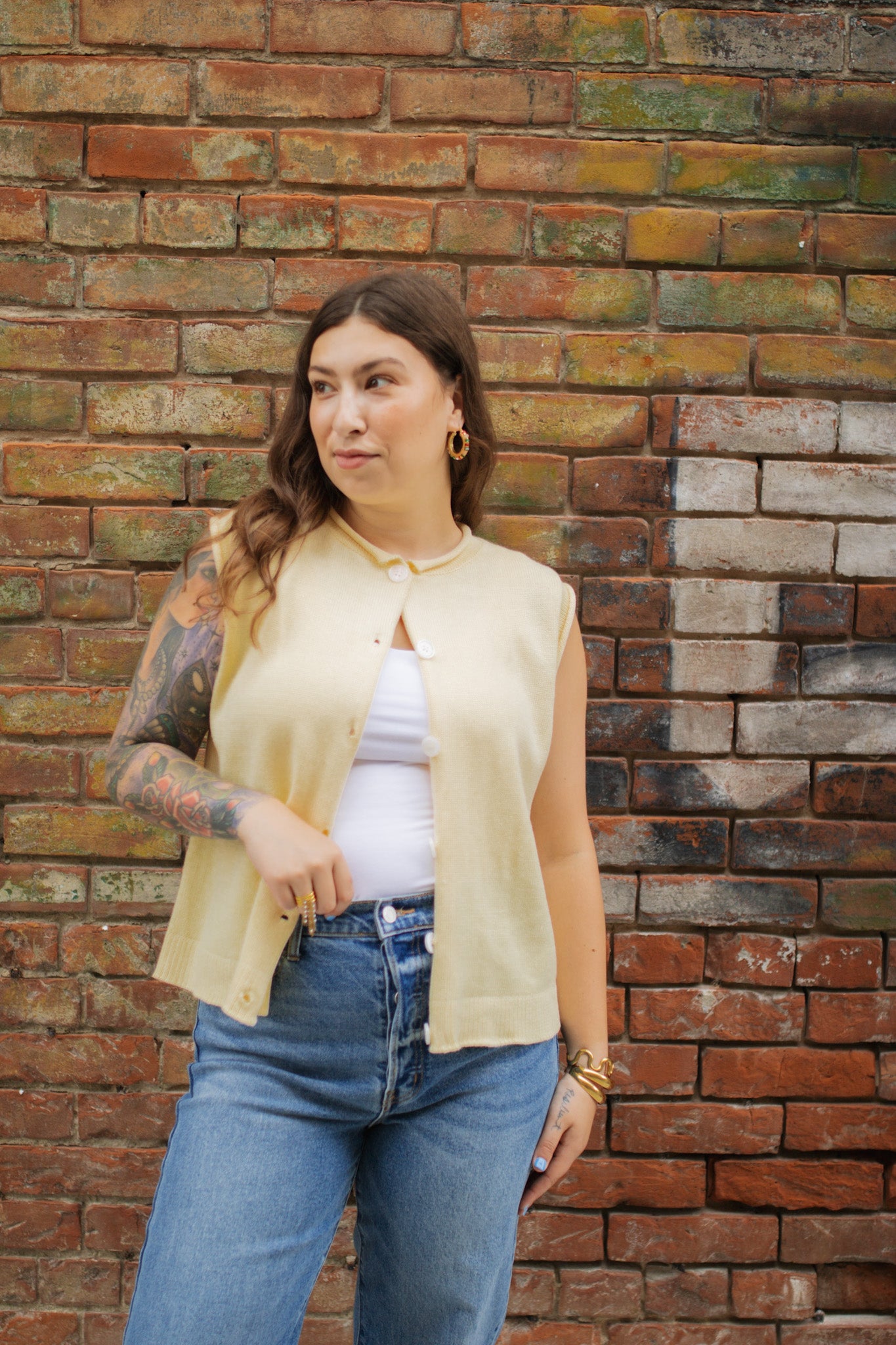 Maddy Button Up Knit Sweater Top