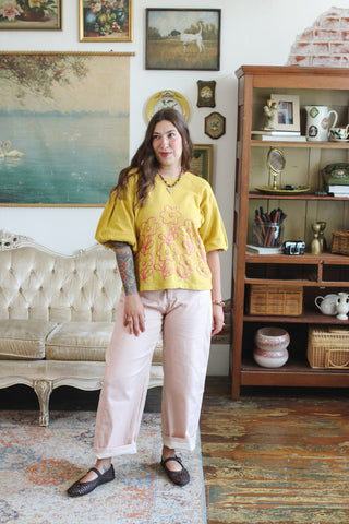 Lola French Terry Embroidered Top