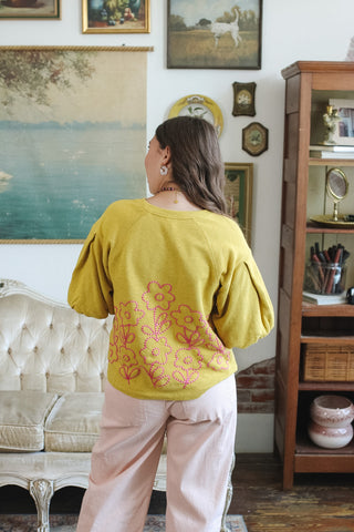 Lola French Terry Embroidered Top