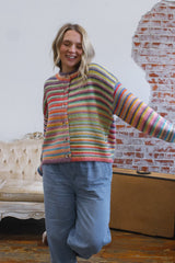 Piper Striped Multi Color Cardigan