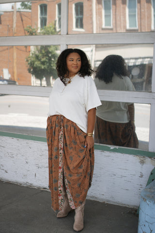 Lydia Floral Reversible Midi Skirt