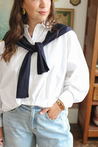 Nicolette Layered Button Down Blouse