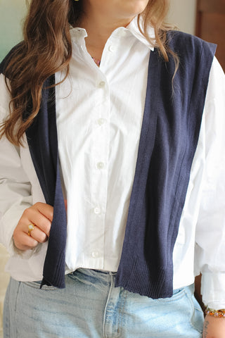 Nicolette Layered Button Down Blouse