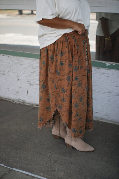 Lydia Floral Reversible Midi Skirt