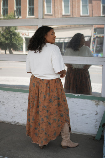 Lydia Floral Reversible Midi Skirt