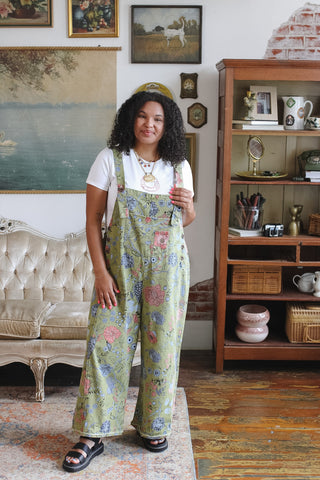 Tabby Floral Oversized Overalls
