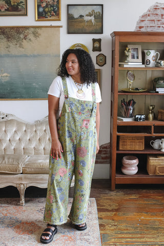 Tabby Floral Oversized Overalls