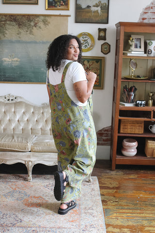 Tabby Floral Oversized Overalls
