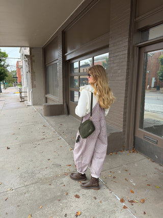 Hollis Striped Barrel Overalls
