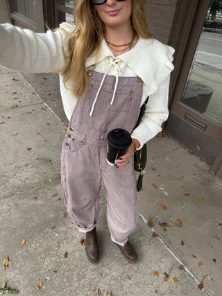Hollis Striped Barrel Overalls