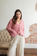 Hazel Knit Flower Cardigan