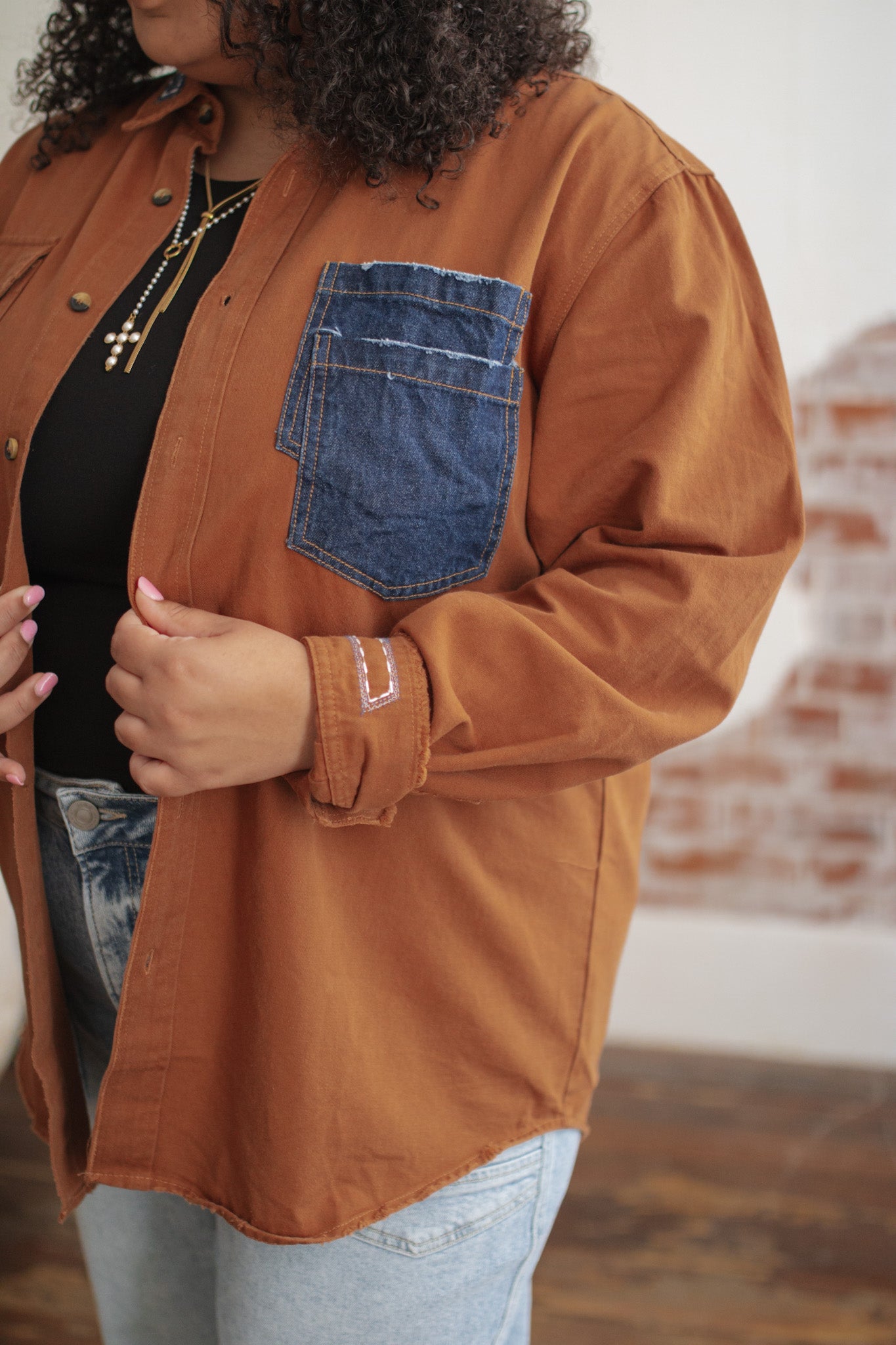 Viv Denim Patchwork Shacket