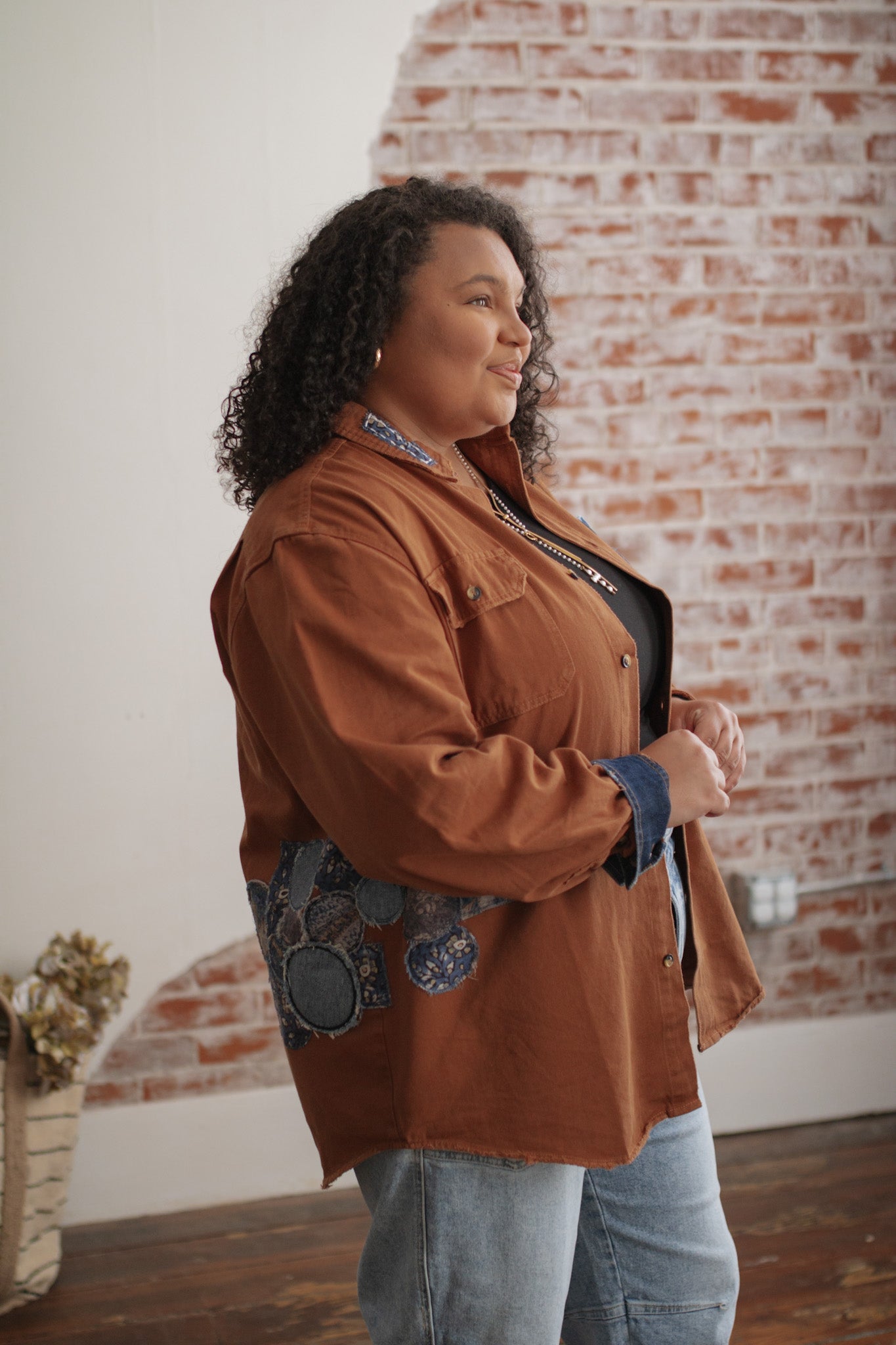 Viv Denim Patchwork Shacket