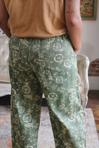 Halsey Floral Drawstring Denim