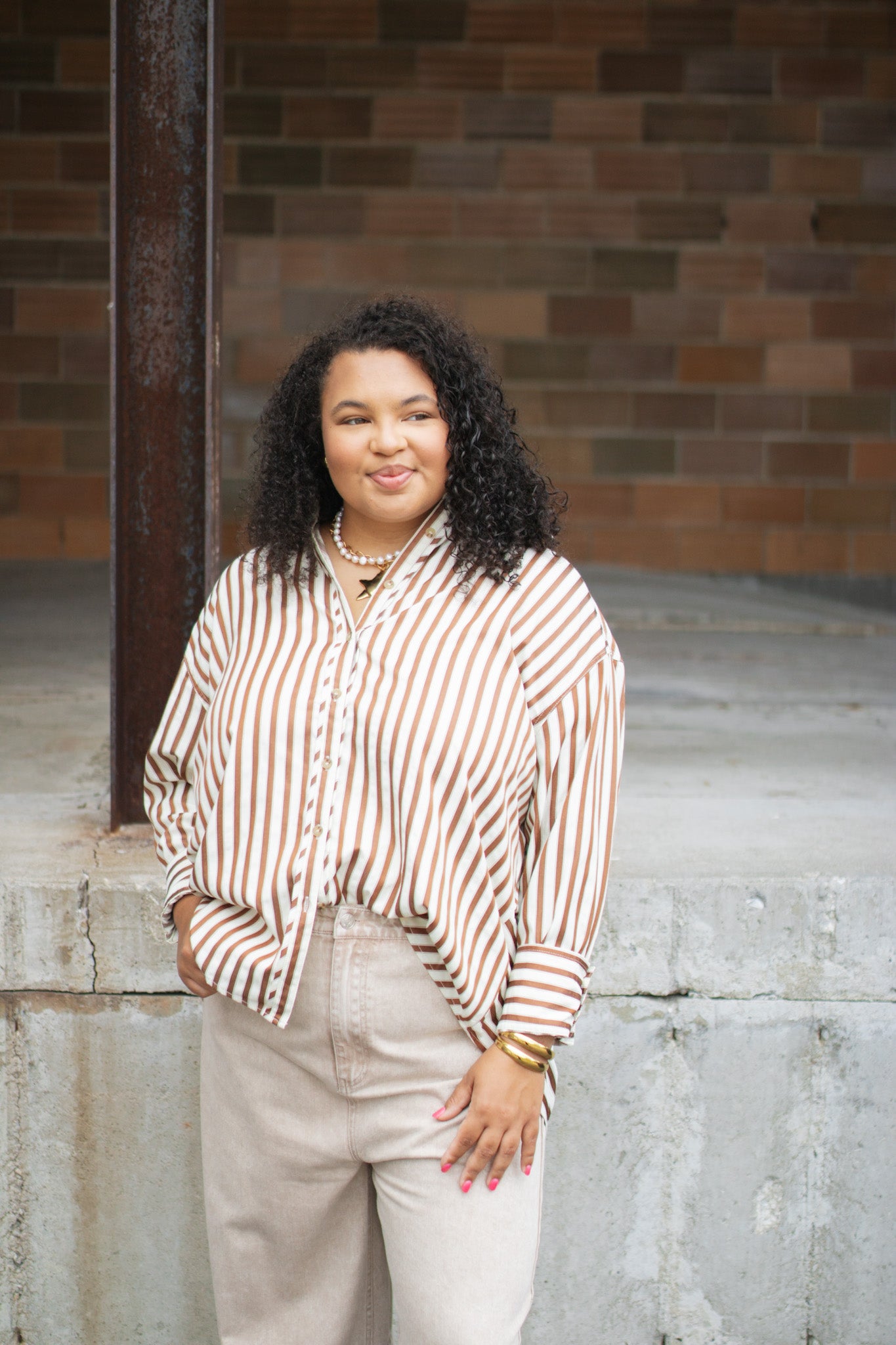 Charley Striped Button Down