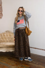 Tessa Flag Cable Knit Sweater