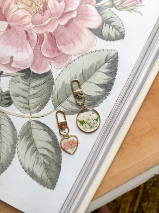 Pressed Flower Bag Charm