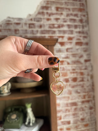 Pressed Flower Bag Charm