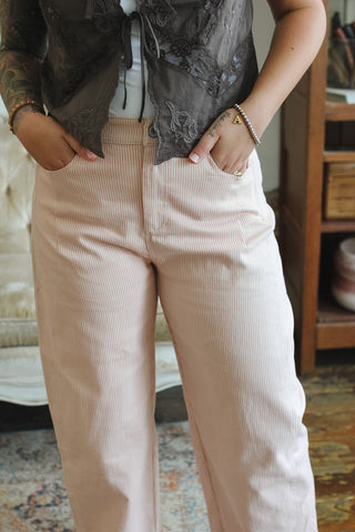 Wylie Striped Barrel Jeans
