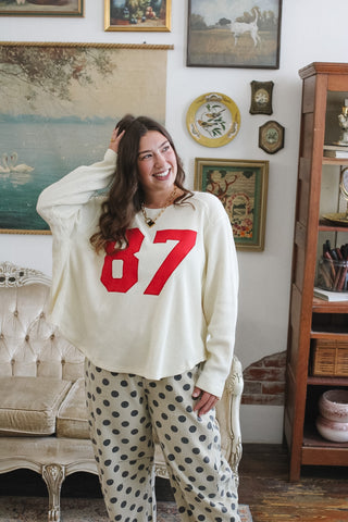 Taylor Oversized 87 Waffle Knit Top