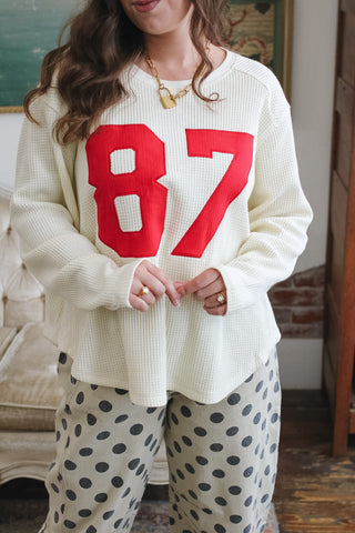 Taylor Oversized 87 Waffle Knit Top