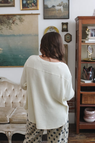 Taylor Oversized 87 Waffle Knit Top