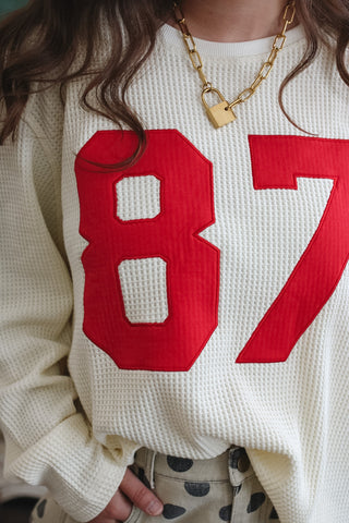 Taylor Oversized 87 Waffle Knit Top