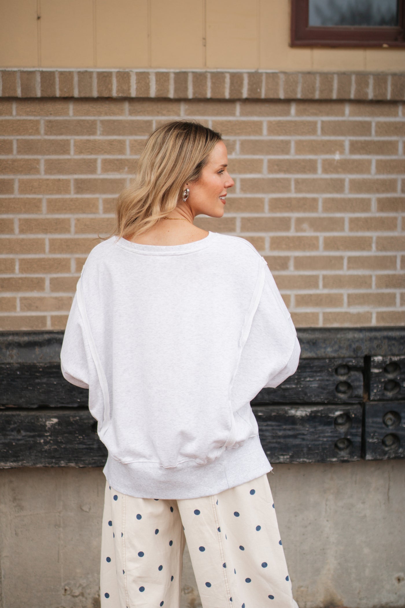 Mickey Faded Varsity Pullover Sweatshirt | Blue